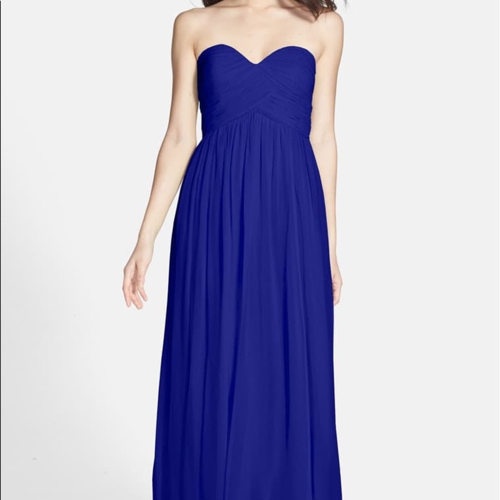 'Laura' Ruched Sweetheart Silk Chiffon Gown